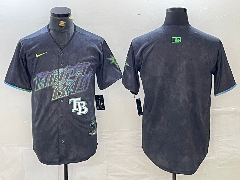 Men Tampa Bay Rays Blank Nike MLB Limited City Connect Black 2024 Jersey style 2->women mlb jersey->Women Jersey